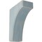 Ekena Millwork 3 1/2"W x 8"D x 10"H Clarksville Wood Vintage Decor Bracket, Driftwood Blue BKTWD04X08X10CVBU - alternate 1